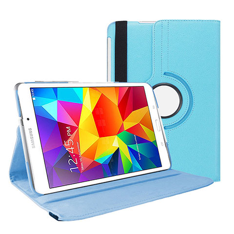 Custodia Portafoglio In Pelle con Supporto per Samsung Galaxy Tab 4 7.0 SM-T230 T231 T235 Cielo Blu