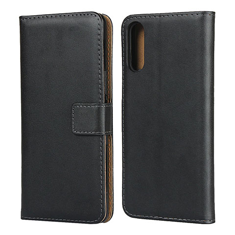 Custodia Portafoglio In Pelle con Supporto per Sony Xperia L4 Nero