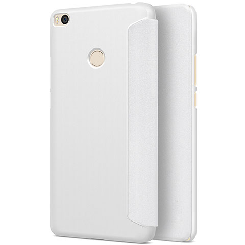 Custodia Portafoglio In Pelle con Supporto per Xiaomi Mi Max 2 Bianco
