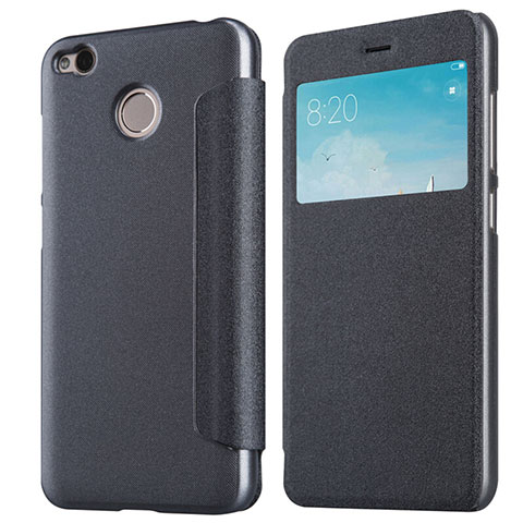 Custodia Portafoglio In Pelle con Supporto per Xiaomi Redmi 4X Nero