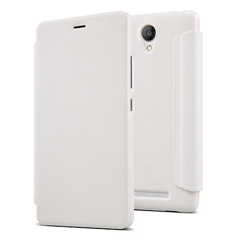 Custodia Portafoglio In Pelle con Supporto per Xiaomi Redmi Note 2 Bianco