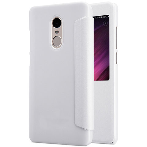 Custodia Portafoglio In Pelle con Supporto per Xiaomi Redmi Note 4X Bianco