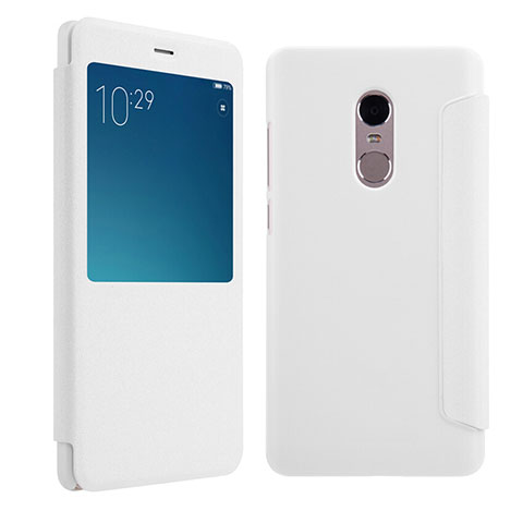 Custodia Portafoglio In Pelle con Supporto per Xiaomi Redmi Note 4X High Edition Bianco