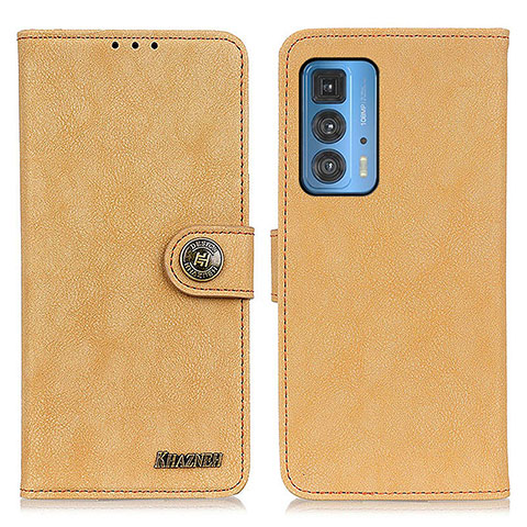Custodia Portafoglio In Pelle Cover con Supporto A01D per Motorola Moto Edge 20 Pro 5G Oro