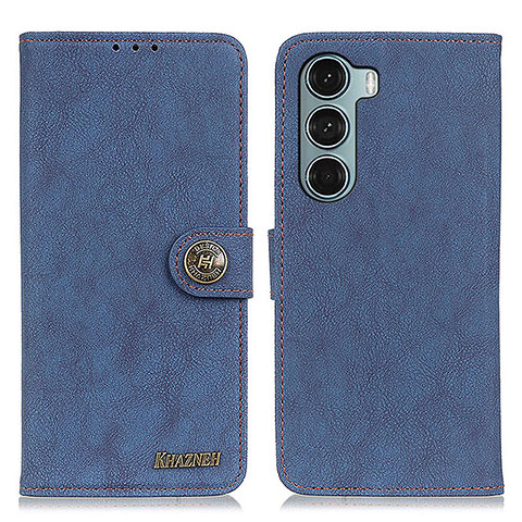 Custodia Portafoglio In Pelle Cover con Supporto A01D per Motorola Moto G200 5G Blu
