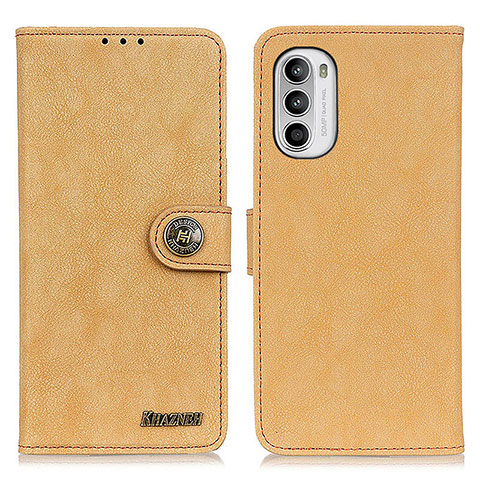 Custodia Portafoglio In Pelle Cover con Supporto A01D per Motorola MOTO G52 Oro