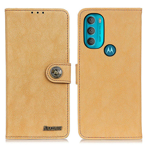 Custodia Portafoglio In Pelle Cover con Supporto A01D per Motorola Moto G71 5G Oro