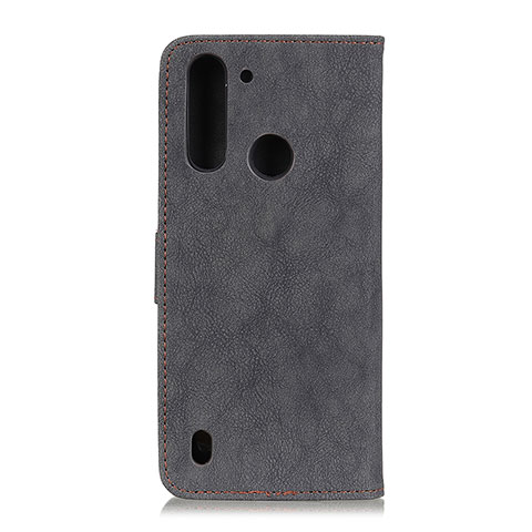 Custodia Portafoglio In Pelle Cover con Supporto A01D per Motorola Moto One Fusion Nero