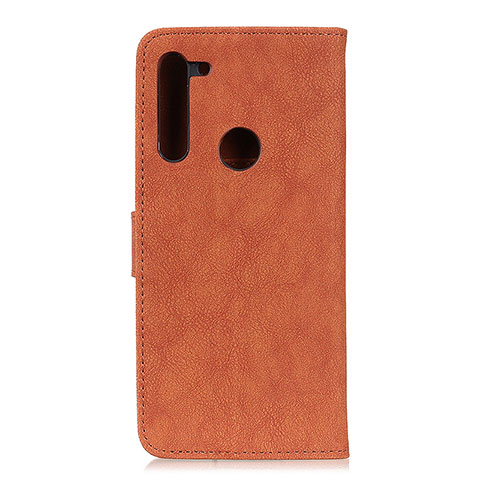 Custodia Portafoglio In Pelle Cover con Supporto A01D per Motorola Moto One Fusion Plus Marrone