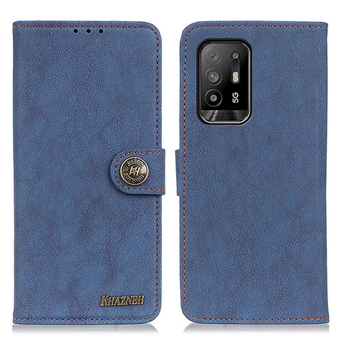 Custodia Portafoglio In Pelle Cover con Supporto A01D per Oppo A95 5G Blu