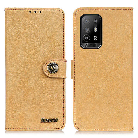 Custodia Portafoglio In Pelle Cover con Supporto A01D per Oppo F19 Pro+ Plus 5G Oro