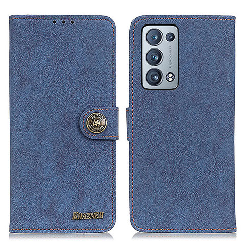 Custodia Portafoglio In Pelle Cover con Supporto A01D per Oppo Reno6 Pro+ Plus 5G Blu