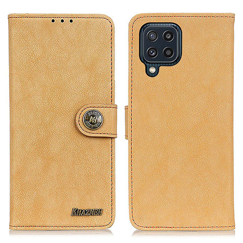 Custodia Portafoglio In Pelle Cover con Supporto A01D per Samsung Galaxy M32 4G Oro