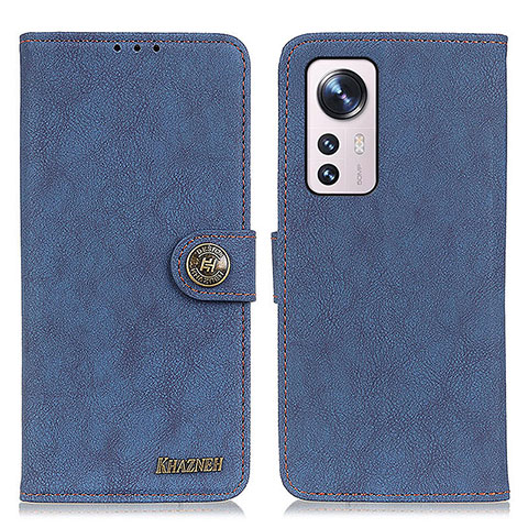 Custodia Portafoglio In Pelle Cover con Supporto A01D per Xiaomi Mi 12 Pro 5G Blu