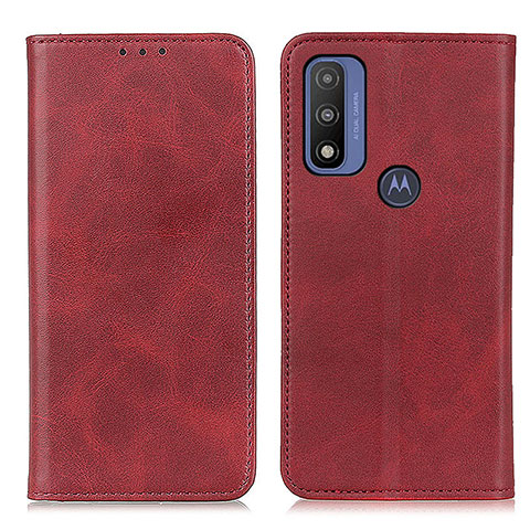 Custodia Portafoglio In Pelle Cover con Supporto A02D per Motorola Moto G Pure Rosso