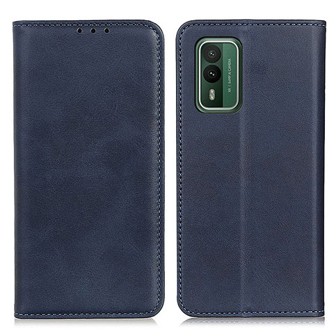 Custodia Portafoglio In Pelle Cover con Supporto A02D per Nokia XR21 Blu