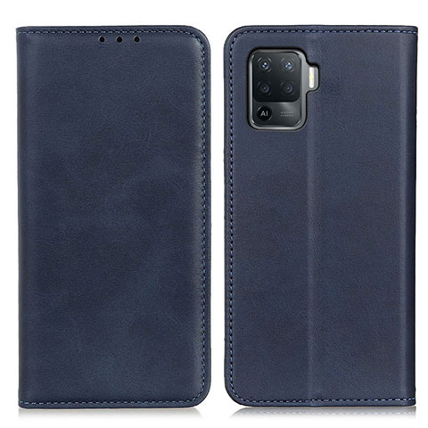 Custodia Portafoglio In Pelle Cover con Supporto A02D per Oppo A94 4G Blu