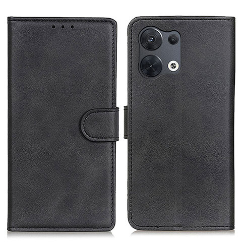 Custodia Portafoglio In Pelle Cover con Supporto A02D per Oppo Reno8 Pro 5G Nero