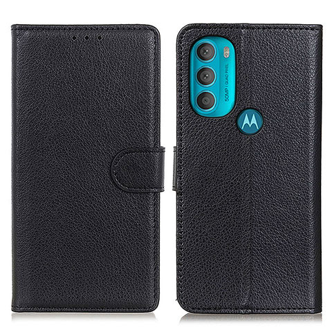 Custodia Portafoglio In Pelle Cover con Supporto A03D per Motorola Moto G71 5G Nero