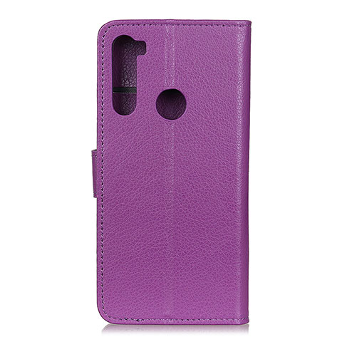 Custodia Portafoglio In Pelle Cover con Supporto A03D per Motorola Moto One Fusion Plus Viola