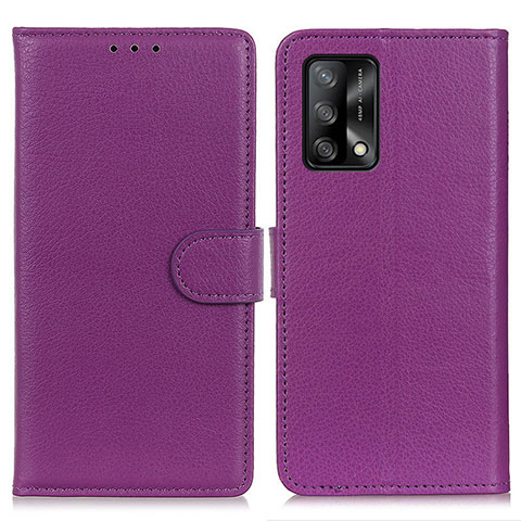 Custodia Portafoglio In Pelle Cover con Supporto A03D per Oppo A74 4G Viola