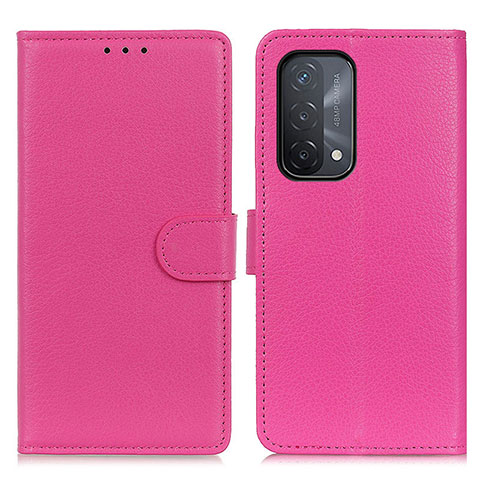 Custodia Portafoglio In Pelle Cover con Supporto A03D per Oppo A93 5G Rosa Caldo