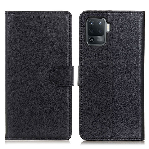 Custodia Portafoglio In Pelle Cover con Supporto A03D per Oppo A94 4G Nero