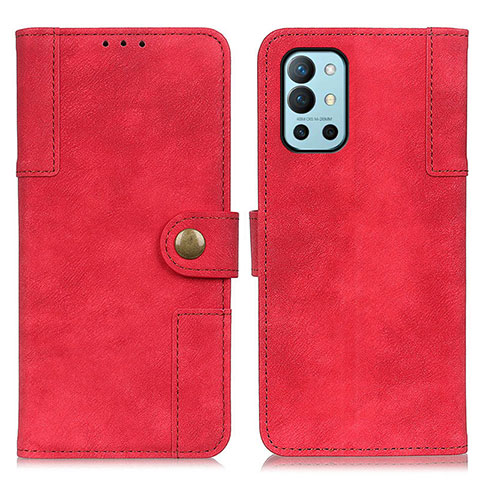 Custodia Portafoglio In Pelle Cover con Supporto A04D per OnePlus 9R 5G Rosso