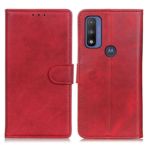 Custodia Portafoglio In Pelle Cover con Supporto A05D per Motorola Moto G Pure Rosso
