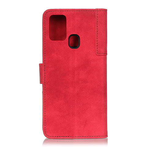 Custodia Portafoglio In Pelle Cover con Supporto A05D per Motorola Moto G31 Rosso