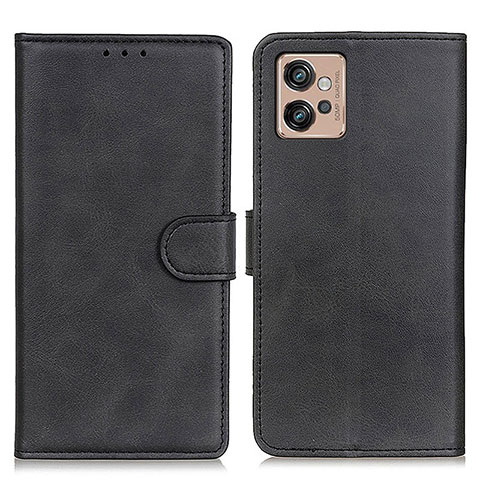 Custodia Portafoglio In Pelle Cover con Supporto A05D per Motorola Moto G32 Nero