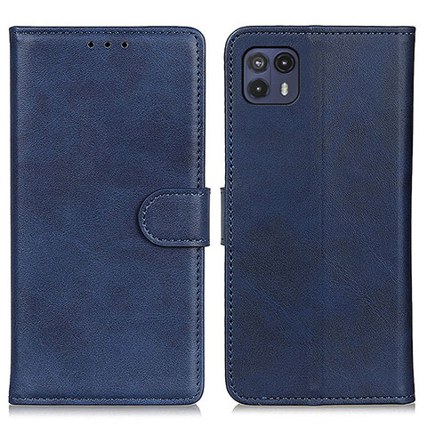 Custodia Portafoglio In Pelle Cover con Supporto A05D per Motorola Moto G50 5G Blu