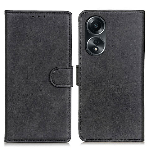 Custodia Portafoglio In Pelle Cover con Supporto A05D per Oppo A58 5G Nero