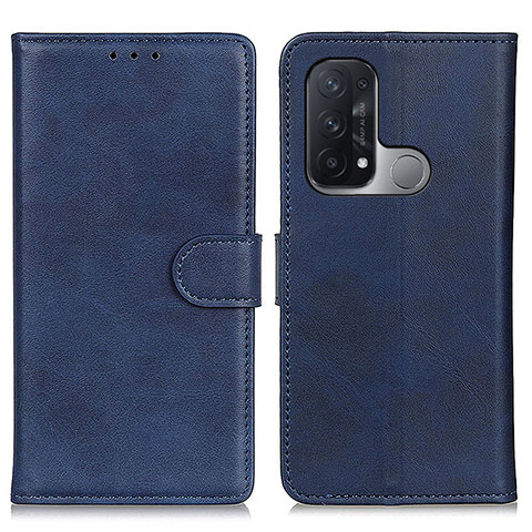 Custodia Portafoglio In Pelle Cover con Supporto A05D per Oppo Reno5 A Blu