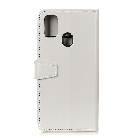 Custodia Portafoglio In Pelle Cover con Supporto A06D per Motorola Moto G31 Bianco