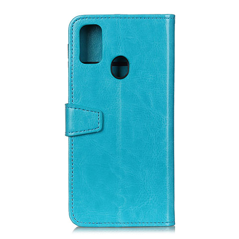 Custodia Portafoglio In Pelle Cover con Supporto A06D per Motorola Moto G31 Cielo Blu
