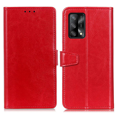 Custodia Portafoglio In Pelle Cover con Supporto A06D per Oppo A74 4G Rosso