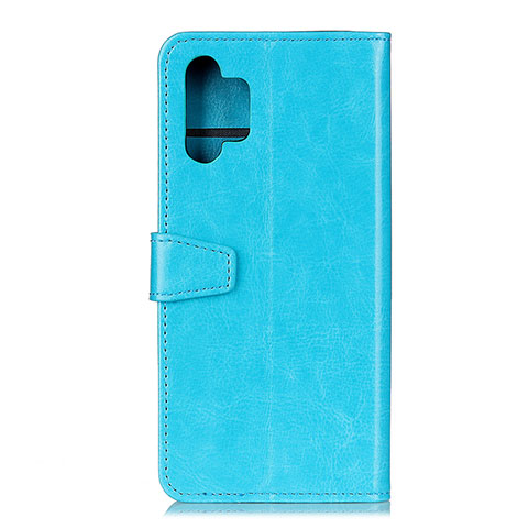 Custodia Portafoglio In Pelle Cover con Supporto A06D per Samsung Galaxy M32 5G Cielo Blu
