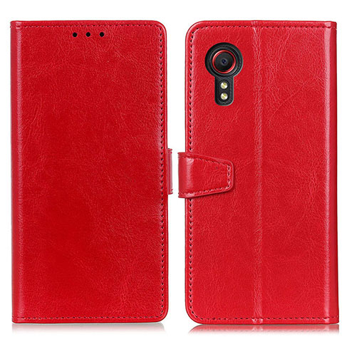 Custodia Portafoglio In Pelle Cover con Supporto A06D per Samsung Galaxy XCover 5 SM-G525F Rosso