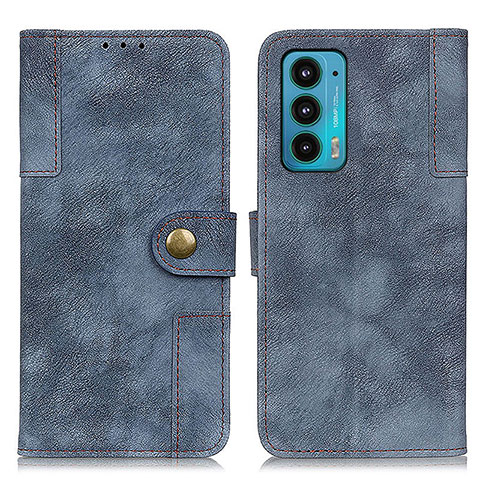 Custodia Portafoglio In Pelle Cover con Supporto A07D per Motorola Moto Edge Lite 5G Blu