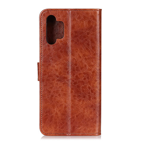 Custodia Portafoglio In Pelle Cover con Supporto A07D per Samsung Galaxy M32 5G Marrone