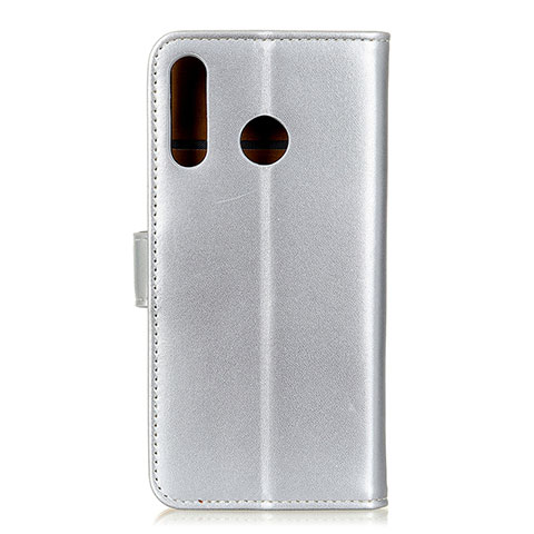 Custodia Portafoglio In Pelle Cover con Supporto A08D per Samsung Galaxy A70E Argento