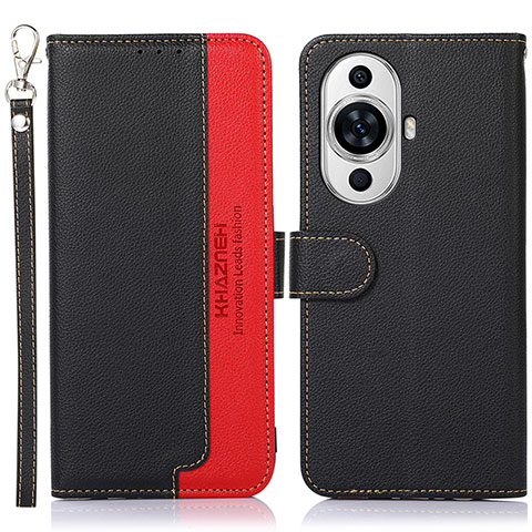 Custodia Portafoglio In Pelle Cover con Supporto A09D per Huawei Nova 11 Pro Nero