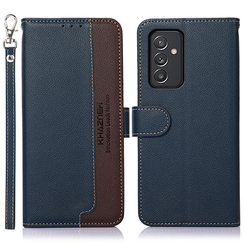 Custodia Portafoglio In Pelle Cover con Supporto A09D per Samsung Galaxy A15 5G Blu