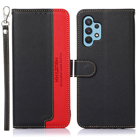 Custodia Portafoglio In Pelle Cover con Supporto A09D per Samsung Galaxy M32 5G Nero