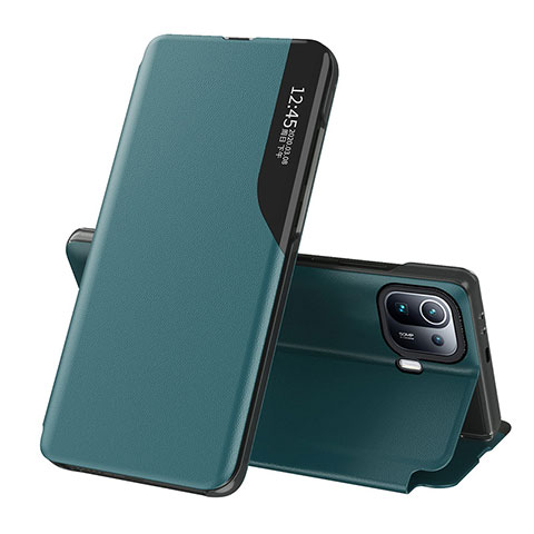 Custodia Portafoglio In Pelle Cover con Supporto A09D per Xiaomi Mi 11 Pro 5G Verde