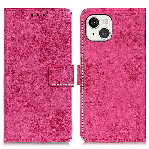 Custodia Portafoglio In Pelle Cover con Supporto A10 per Apple iPhone 13 Mini Rosa Caldo