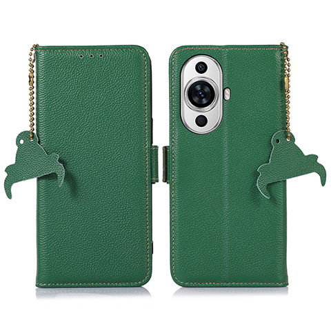 Custodia Portafoglio In Pelle Cover con Supporto A10D per Huawei Nova 11 Verde