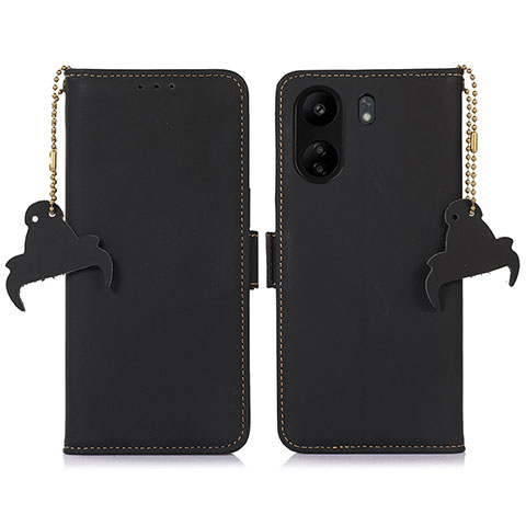 Custodia Portafoglio In Pelle Cover con Supporto A11D per Xiaomi Redmi 13C Nero