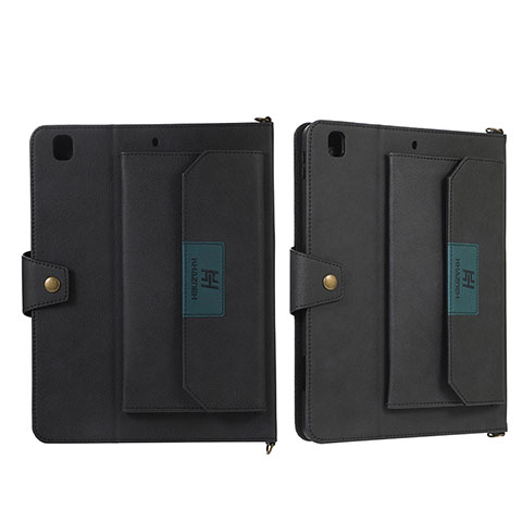 Custodia Portafoglio In Pelle Cover con Supporto AD1 per Apple iPad Pro 10.5 Nero